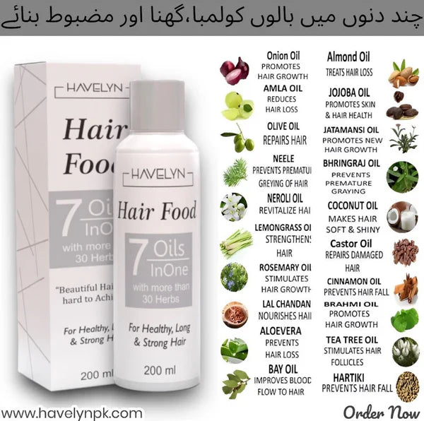 Havelyn Hair Food 7 Oil In One With More THen 30 Herbs For Healthy Long And Strong Hair  NOTE: AVAILABLE ON 50% DISCOUNT