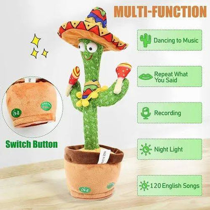 Dancing Cactus Talking Toy, Cactus Plush Toy, Wriggle & Singing Recording Repeat What You Say Funny Education Toys for Babies Children Playing(Cactus Toy) NOTE: AVAILABLE ON 50% DISCOUNT