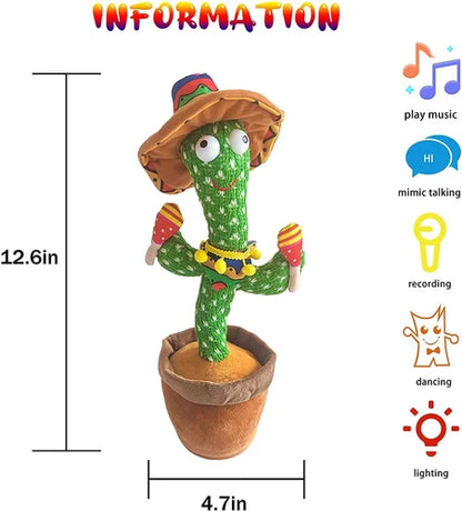 Dancing Cactus Talking Toy, Cactus Plush Toy, Wriggle & Singing Recording Repeat What You Say Funny Education Toys for Babies Children Playing(Cactus Toy) NOTE: AVAILABLE ON 50% DISCOUNT